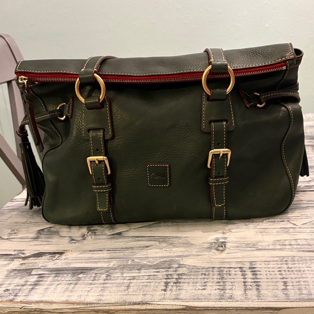 DOONEY & BOURKE Florentine Leather Satchel Bag in IVY